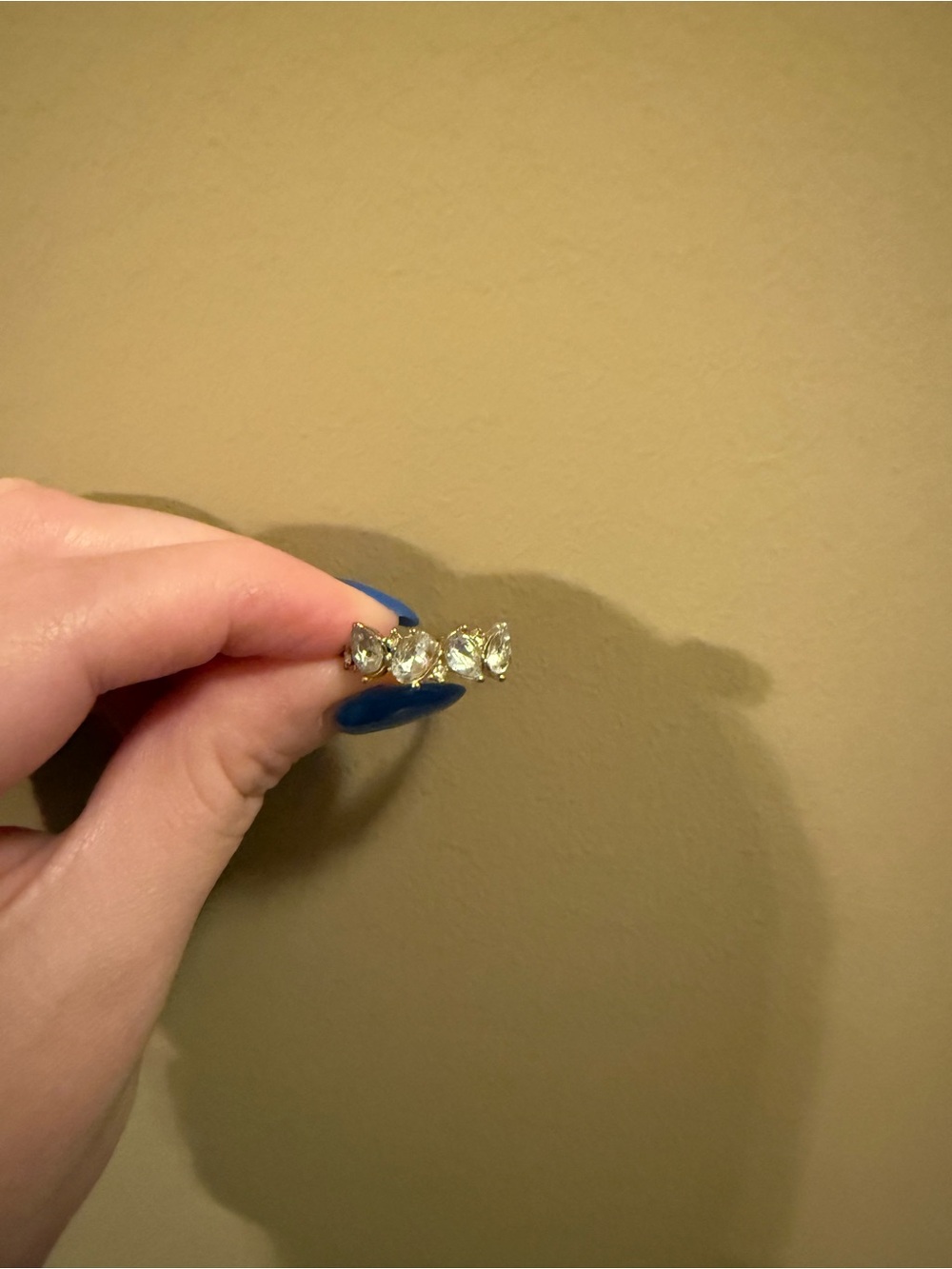 Sparkling Clear Crystal Band Ring - White Gold Tone